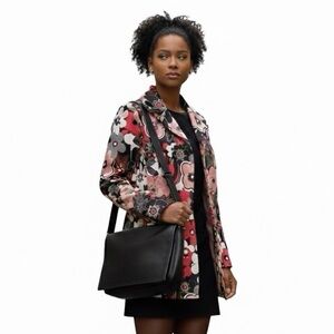 Floral Women's Jacket - Pink, Black, White